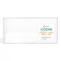 Vitre Godin LAIGNY / DIM. 690 X 325 - Verre Rectangle pour poêle à bois