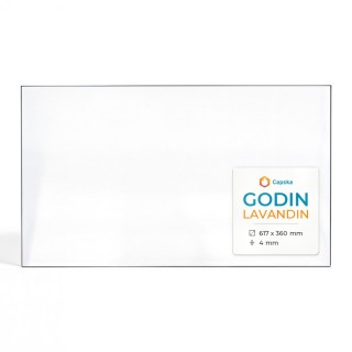 Godin LAVANDIN Glass - Rectangular Panel for Wood Burning Stove