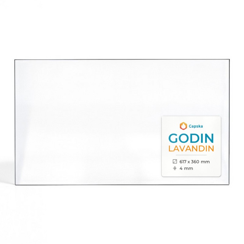 Vitre Godin LAVANDIN - Verre Rectangle pour poêle à bois