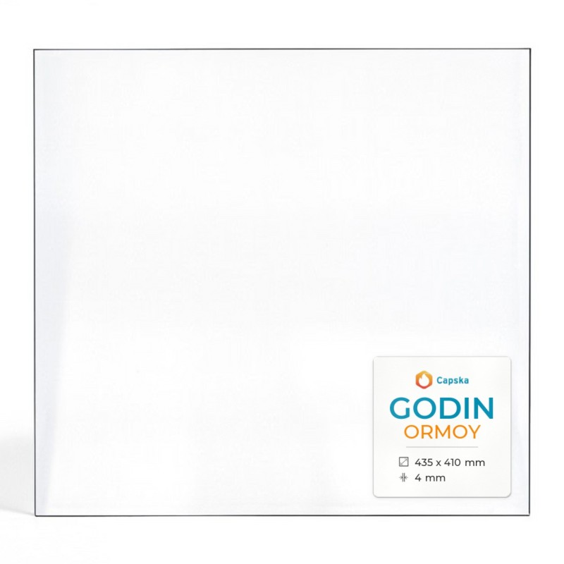 Vitre Godin ORMOY - Verre Rectangle pour poêle à bois