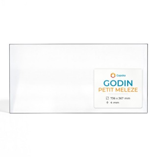 Godin PETIT MELEZE Glas - Rechteck Kaminglas für Kaminofen