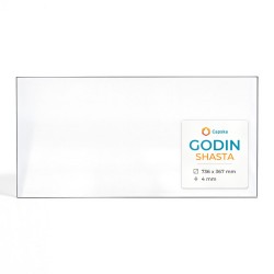 Godin SHASTA Glas - Rechteck Kaminglas für Kaminofen