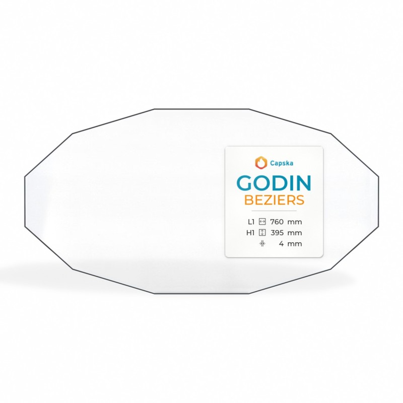 Vitre Godin BEZIERS - Verre Dodécagone pour poêle à bois