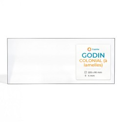 Vitre Godin COLONIAL (À LAMELLES) - Verre Rectangle pour poêle à bois
