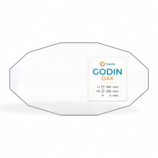 Godin DAX Glas - Zwölfeck Kaminglas für Kaminofen
