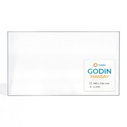 Vitre Godin MASSAY - Verre Rectangle pour poêle à bois