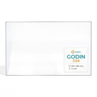 Godin 3158 Glass - Rectangular Fireplace Insert Panel