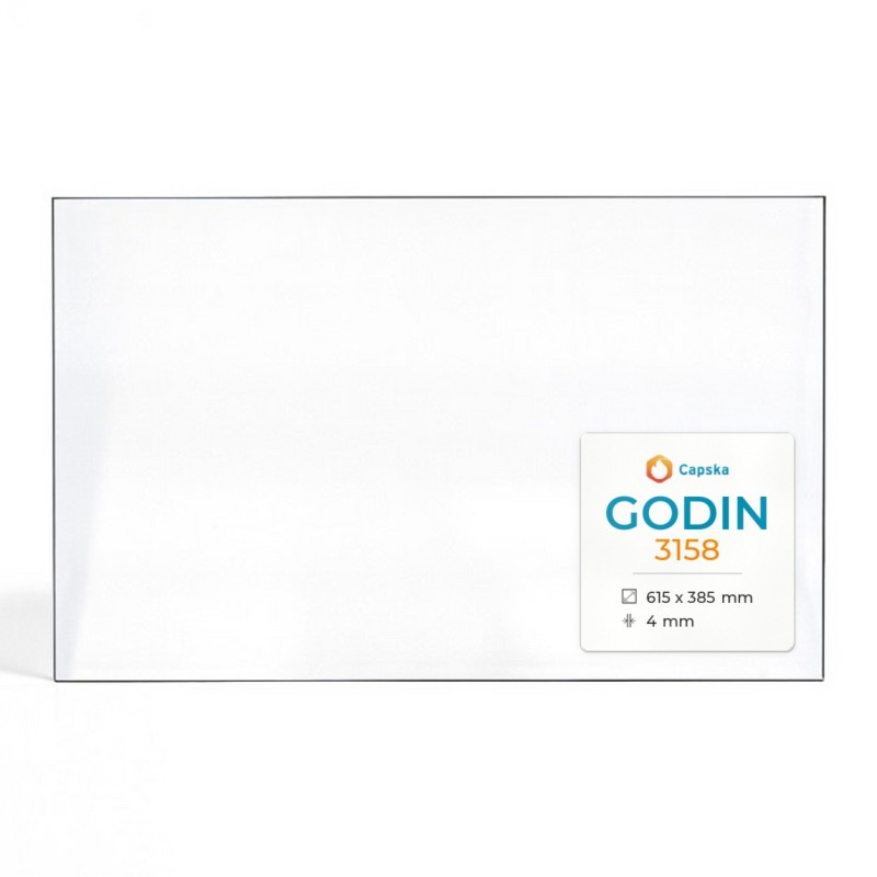 Vitre Godin 3158 - Verre Rectangle pour insert