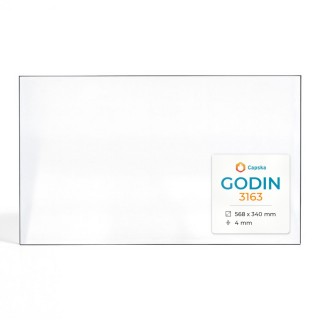 Vetro Godin 3163 - Rettangolo per inserto camino