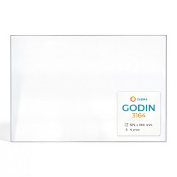 Vitre Godin 3164 - Verre Rectangle pour insert