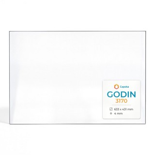 Vitre Godin 3170 - Verre Rectangle pour insert