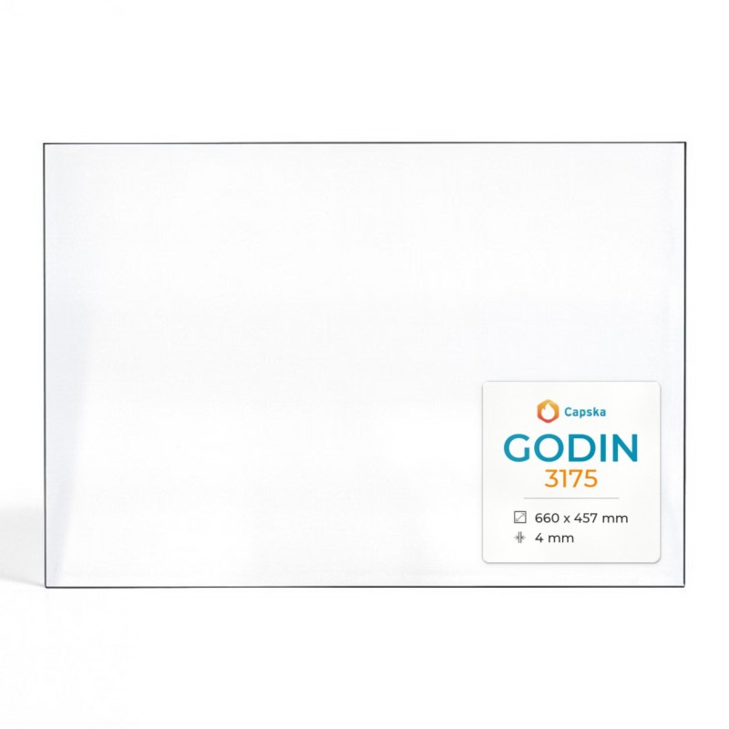 Godin 3175 Glass - Rectangular Fireplace Insert Panel