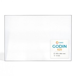 Vitre Godin 625 - Verre Rectangle pour insert