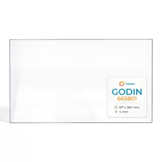 Vitre Godin 665801 - Verre Rectangle pour insert