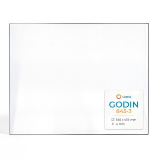 Vetro Godin 845-3 Rettangolo per inserto caminetto