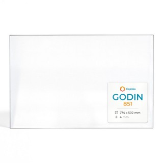 Godin 851 Glass - Rectangular Fireplace Insert Panel