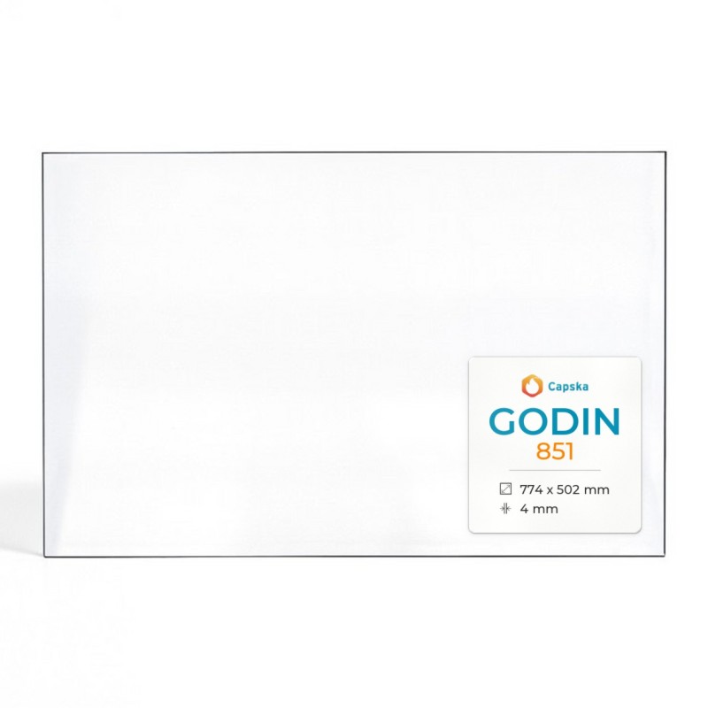 Vitre Godin 851 - Verre Rectangle pour insert