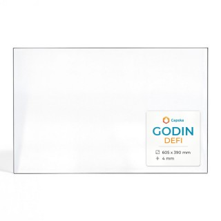 Vetro Godin DEFI - Vetro Rettangolo per inserto caminetto