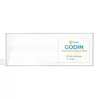 Vitre Godin PANORAMIQUE 850 - Verre Rectangle Latéral pour insert
