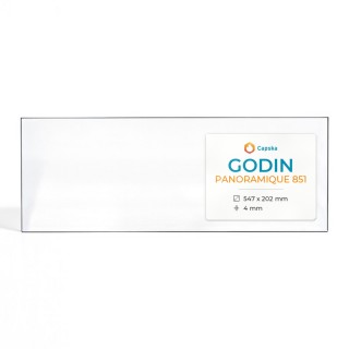 Godin PANORAMIQUE 851 Glas - Rechteck Seitlich Kaminglas für Kaminofen