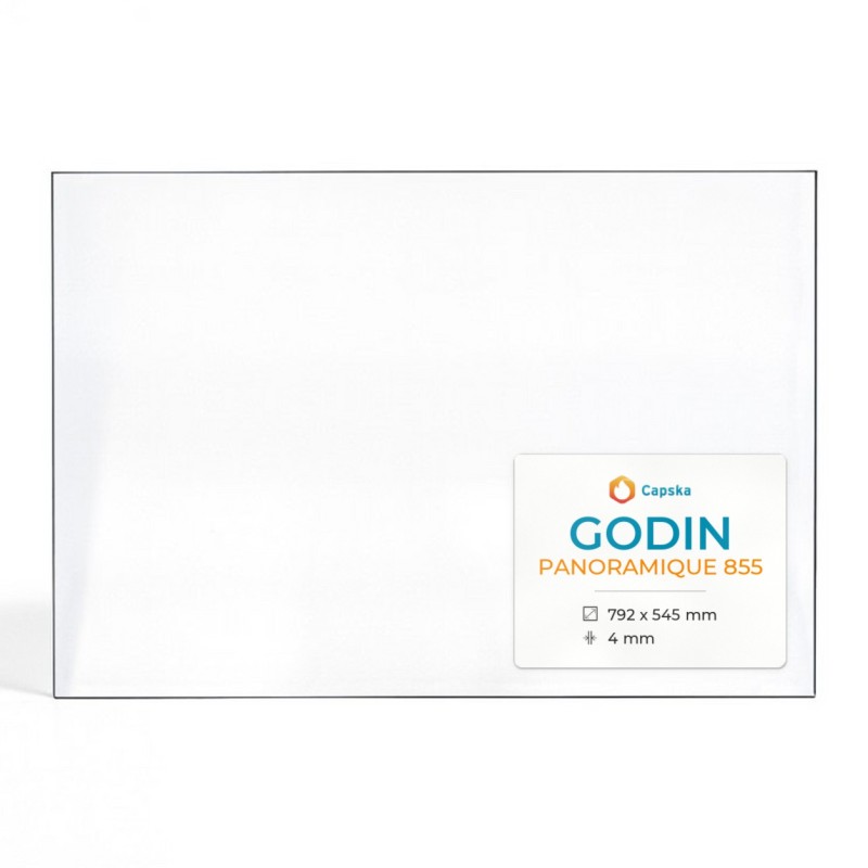 Vitre Godin PANORAMIQUE 855 - Verre Rectangle pour insert