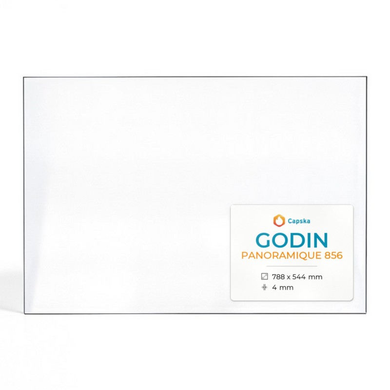 Godin PANORAMIQUE 856 Glass - Rectangular Fireplace Panel