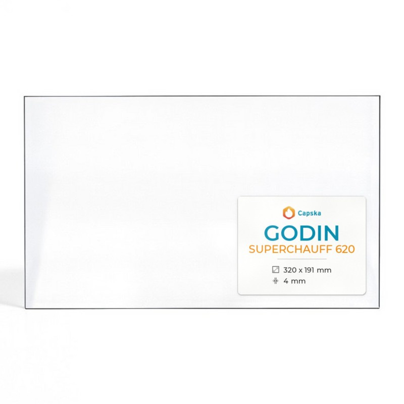 Vitre Godin SUPERCHAUFF 620 - Verre Rectangle Latéral pour insert