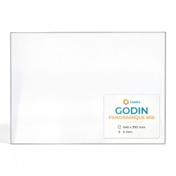 Vitre Godin PANORAMIQUE 850 - Verre Rectangle pour insert