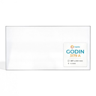 Vitre Godin 3179 A - Verre Rectangle Latéral pour insert