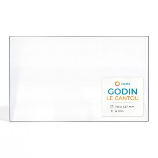 Godin LE CANTOU Glass - Rectangular Fireplace Insert Panel