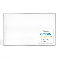 Godin LE CANTOU Glass - Rectangular glass panel for fireplace insert
