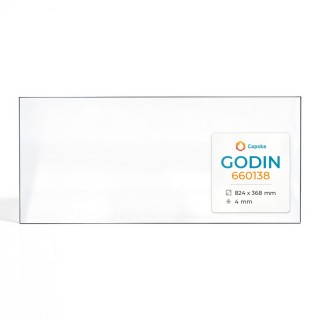 Vitre Godin 660138 - Verre Rectangle pour insert