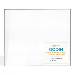 Godin PANORAMIQUE 840 TX Glas - Rechteck Gebohrst Kaminglas