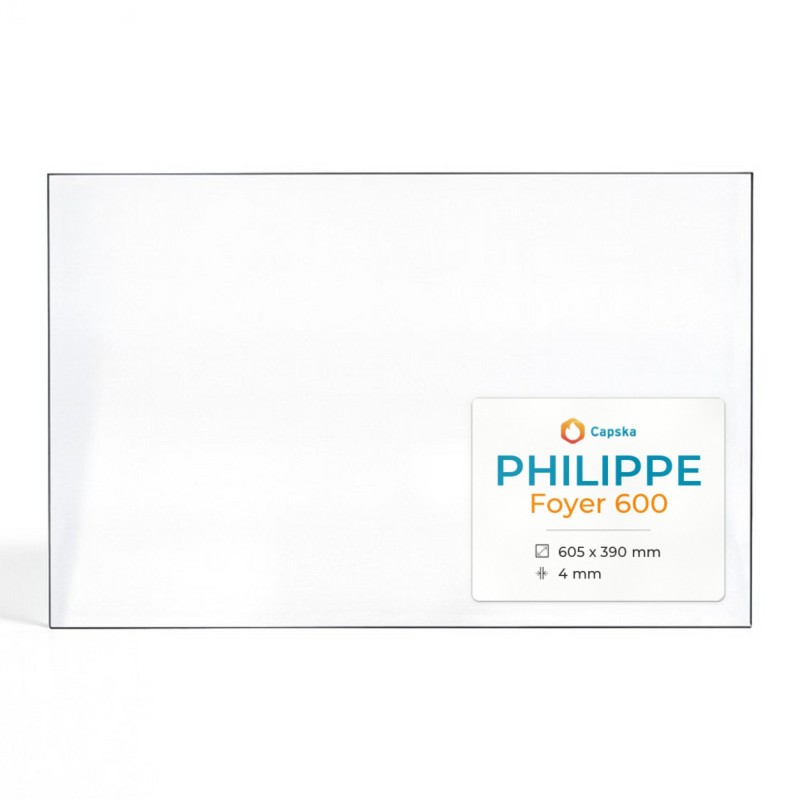 Vitre Philippe FOYER 600 - Verre Rectangle pour insert
