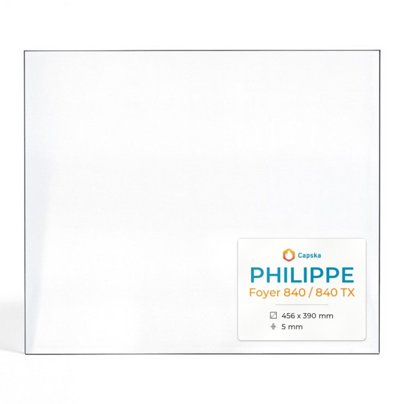 Vitre Philippe Foyer 840 - Verre Rectangle pour insert
