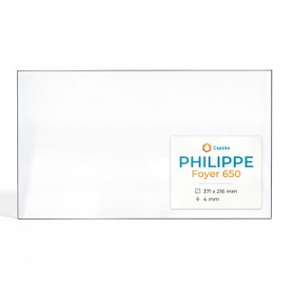 Philippe FOYER 650 Glas - Rechteck Seitlich Kaminglas