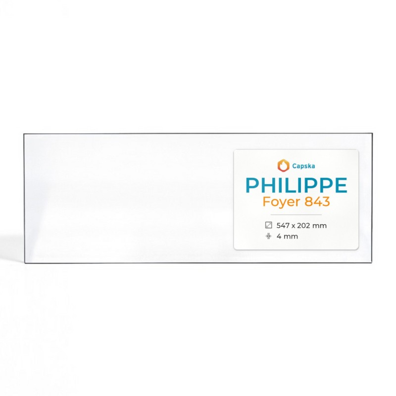 Vitre Philippe Foyer 843 - Verre Rectangle Latéral pour insert