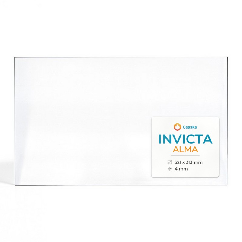 Invicta ALMA Glas - Rechteck Kaminglas für Kaminofen