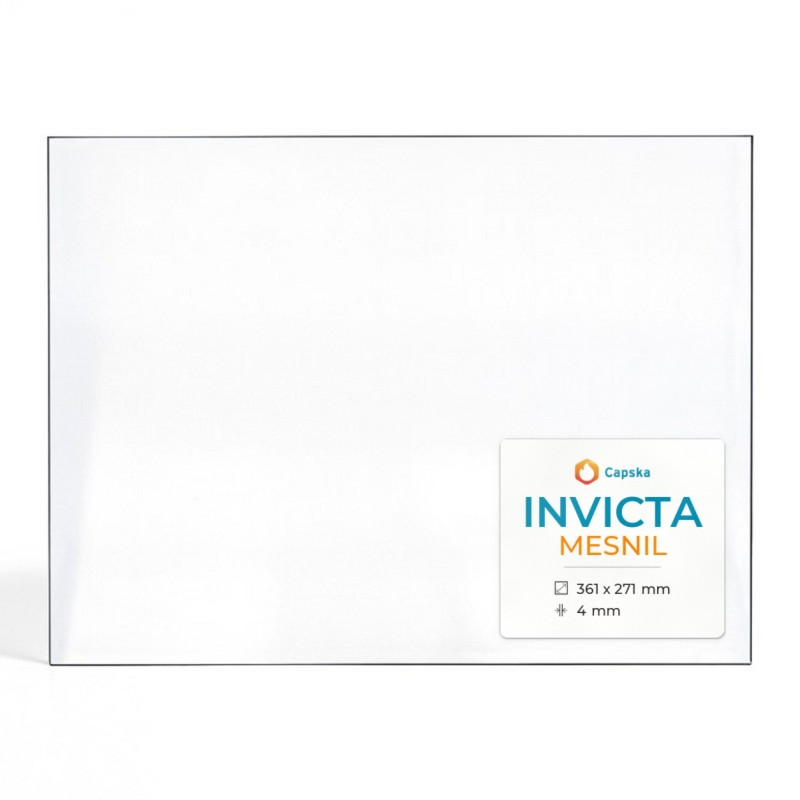 Vitre Invicta MESNIL - Verre Rectangle pour poêle à bois