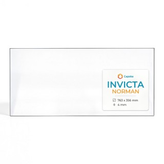 Invicta NORMAN Glass - Rectangular Panel for Wood Burning Stove