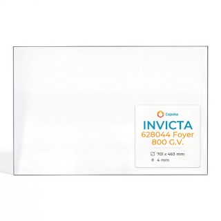 Invicta 628044 FOYER 800 G.V. Glas - Rechteck Kaminglas