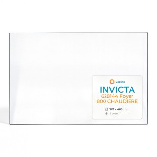 Invicta 628144 FOYER 800 CHAUDIERE Glass - Rectangular Fireplace Insert Panel