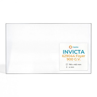Invicta 629044 FOYER 900 G.V. Glass - Rectangular Fireplace Insert Panel
