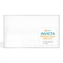Vitre Invicta 629044 FOYER 900 G.V. - Verre Rectangle pour insert