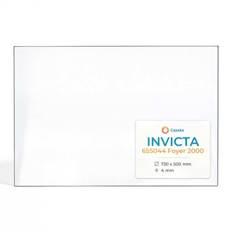 Vitre Invicta 655044 FOYER 2000 - Verre Rectangle pour insert