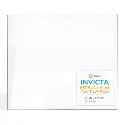 Invicta 657544 INSERT 750 FLAMEO Glass - Rectangular glass panel for fireplace insert