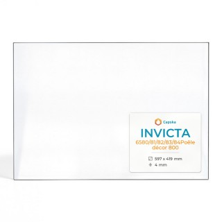 Invicta 6580/81/82/83/84 POÊLE DÉCOR 800 Glass Panel