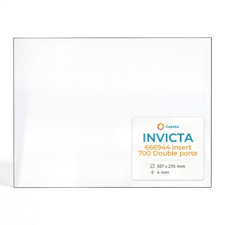 Vitre Invicta 666944 INSERT 700 DOUBLE PORTE - Verre Rectangle