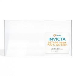 Vetro Invicta 667444 INSERT 700 C 520 NOIR - Vetro Rettangolo per inserto per caminetto