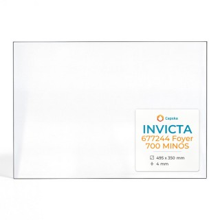 Invicta 677244 FOYER 700 MINOS Glas - Rechteck Kaminglas für Kaminofen